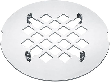 4-1/4” OD Snap-in Shower Drain Cover, Round Shower Drain Strainer, Easy-to-Install Replacement Floor Drain Cover