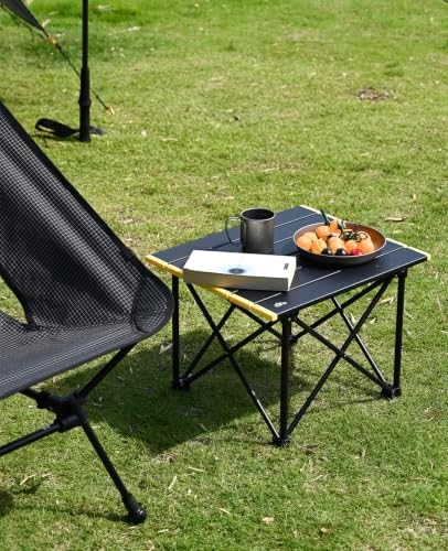 iClimb Ultralight Compact Camping Folding Table (Reinforced Black - S)