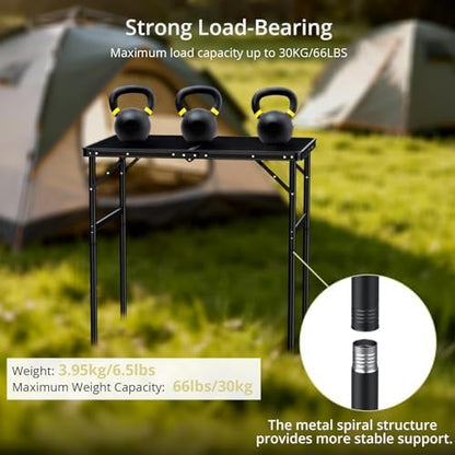 Anbte 3ft Portable Grill Table Max 29.5", 2 Adjustable Heights, 31" X 22"