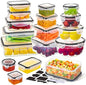 34 PCS Food Storage Containers with Lids Airtight(17 Lids &17 Containers)