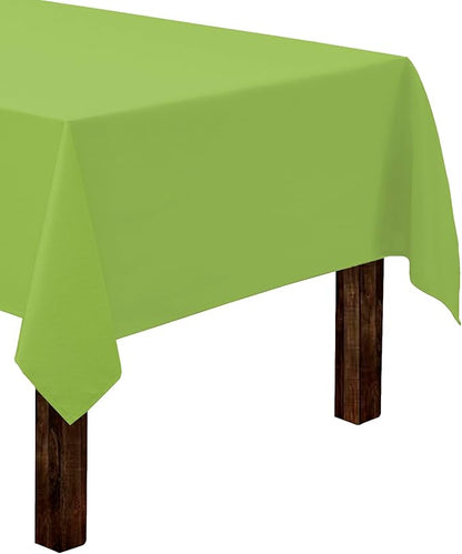 Gee Di Moda Rectangle Tablecloth - 60 x 102 Inch Apple Green Table Cloth for 6 Foot Rectangle Table - Heavy Duty Washable Fabric - for 6 Ft Buffet Table, Holiday Party, Dinner, Wedding & Baby Shower