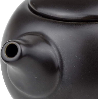 Teapot Chinese Ceramic White Cyan Black Portable Travel Packaging Xishi Pot Cups set (Black 1pot 2cups set)