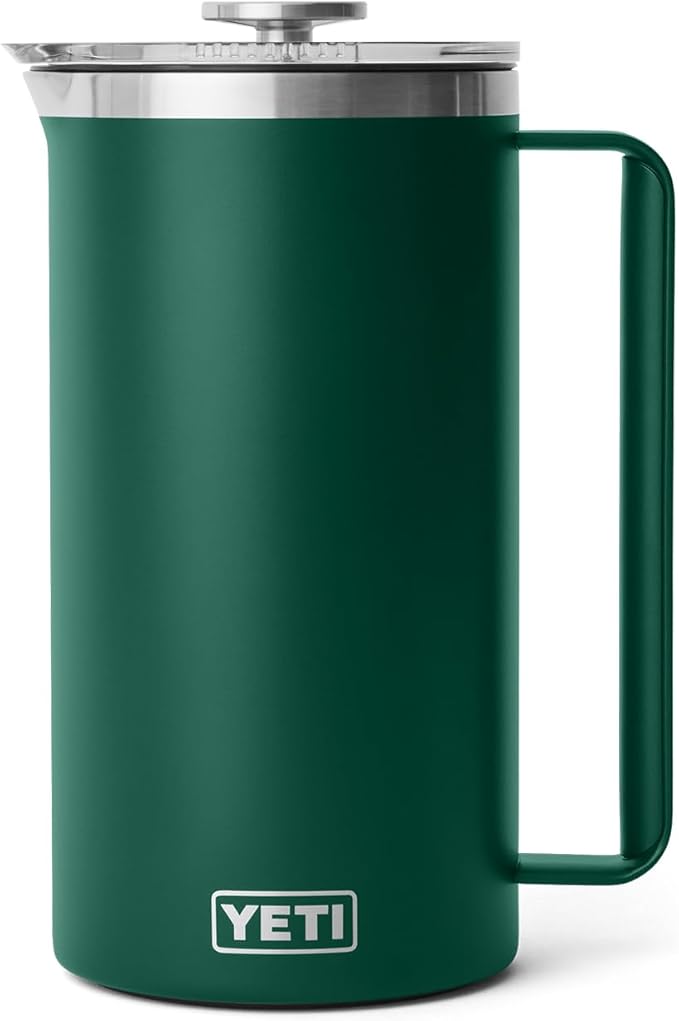 YETI Rambler 64 oz. French Press Coffee Maker, Black Forest Green