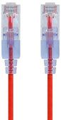 Monoprice Cat6A 10ft Red 10-Pk Patch Cable UTP 30AWG 10G Pure Bare Copper Snagless RJ45 SlimRun Series Ethernet Cable