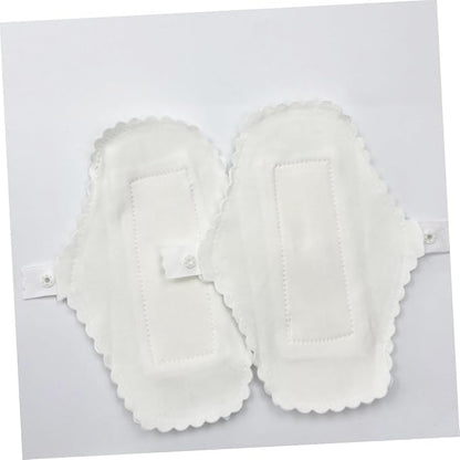 3pcs Reusable Cloth Menstrual Pads Washable Cotton Sanitary Towels with Button Fastening Soft Liners for Women Travel and Daily Use