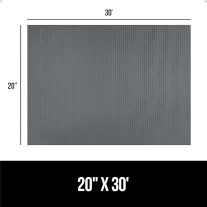 GORILLA GRIP DuraGuard Shelf Liner, 20x30 Non-Adhesive Cabinet Liners for Kitchen Drawers, Shelves, Refrigerator, Pantry Storage, Bathroom Closet, Durable Waterproof BPA Free Ribbed Plastic, Gray