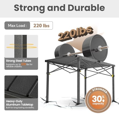 Join Nature 46.4" Large Camping Table for 2-6 People, Heavy Duty Foldable