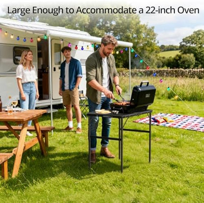 Anbte 3ft Portable Grill Table Max 29.5", 2 Adjustable Heights, 31" X 22"