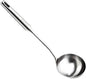 Soup Spoon Ladle,304 Stainless Steel Cooking Spoon Kitchen Tool For Wok With Hollow Handle, Silver/13.9Inch