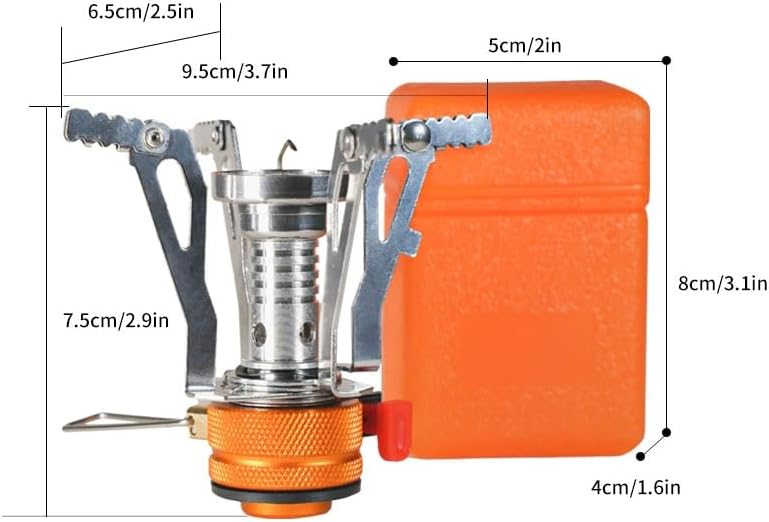 Camping Stove Backpacking Stove, 3000W Portable Camp Stove with Piezo Ignition, Wind-Resistant Mini Camping Burner for Outdoor Hiking Cooking, BY-J
