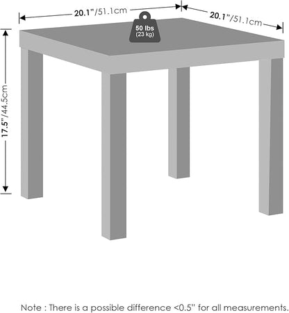Furinno Classic Coffee Table, Square Modern Coffee Table