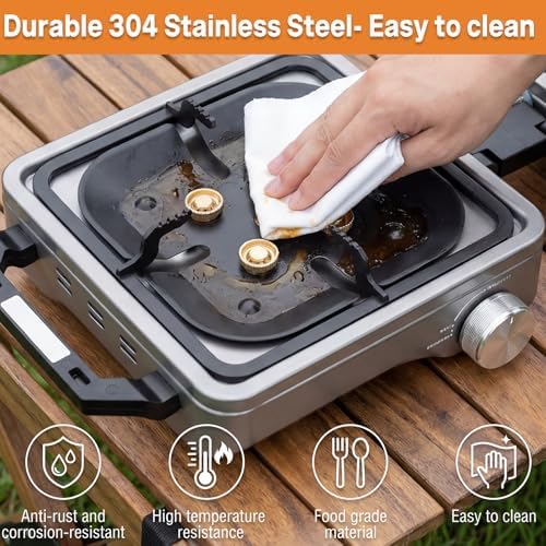 2-Burner Portable Propane Camping Stove,30000 BTU Foldable Gas Stove