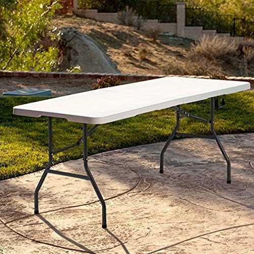FDW | 6FT Folding Table | White | Portable Plastic Table