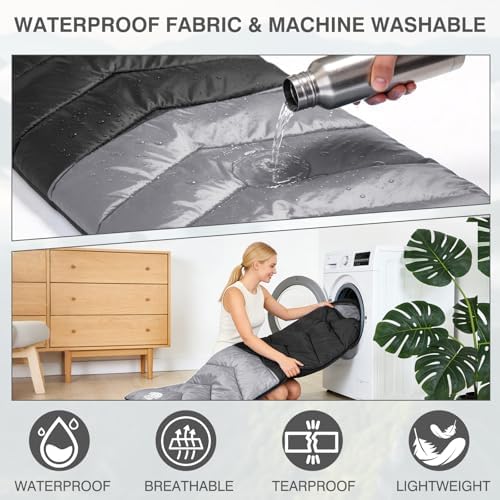Sleeping Bags for Adults & Kids for Camping Hiking Trips Warm Cool Weather, Lightweight and Waterproof with Compression Bag, 3-4 Season Indoors Outdoors Activities