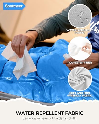 Sportneer Sleeping Bag, 3 Seasons Warm Cold Weather Sleeping Bags for Adults Kids Boys Girls with Compression Sack- Lightweight Camping Essentials Gear Accessories, Backpacking, Hiking