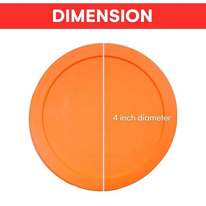 Wood Grip - Lids for Pyrex and Anchor Round Glass Containers - Lids for Pyrex Glass Containers - Replacement Lids (Red, 2 Cups, 4 Pack)