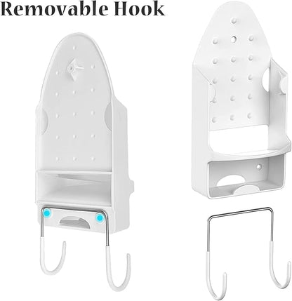 Ironing Board Hanger Wall Mount Electric Iron Holder Ironing Board Rack Household Bathroom Shelf - for Max 5 inch Width - Black