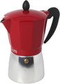 IMUSA USA B120-42T Aluminum Stovetop Coffeemaker, Espresso Machine, 3-Cup, Red