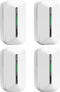 Jemay Plug in Carbon Monoxide Detector, Portable CO Detector with Battery Backup,10-Year CO Alarm with Test Mode/Temporary Muting Facility, LCD Numerical Display, 4 Packs