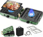 2 Burner Camping Stove,Portable Propane Camp Stove,Folding Gas Stove