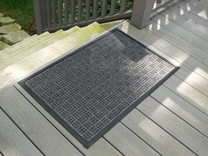 Kempf Water Retainer Entrance Mat, Indoor Outdoor Rubber Rug, Moisture Trapping, Absorbent Mat, 18 by 30-inch, Black