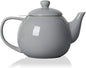 Sweejar Porcelain Teapot with Removable Stainless Steel Infuser,Microwave & Dishwasher Safe Tea Pots for Loose Tea,Tea Infuser Pots for Chrismas Women Gift (30oz Gray)