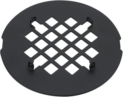 4-1/4” OD Snap-in Shower Drain Cover, Round Shower Drain Strainer, Easy-to-Install Replacement Floor Drain Cover
