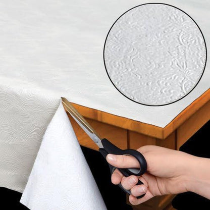 Home Bargains Plus Quilted Heavy Duty Table Pad Protector with Flannel Backing, Cut to Fit, Heat Resistant, Wipe Clean, Protects Table from Spills and Scratches, White, 52” x 70” Rectangle