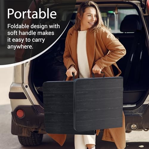 10 PACK of 4 Feet Foldable Table Adjustable Height with Built in Handle, Steel Legs | 4FT Heavy Duty Portable | Perfect for Party Dining Wedding Events Picnic Indoor Outdoor Camping Folding - 4 Foot