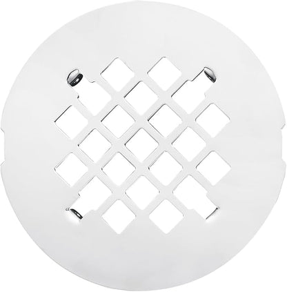 4-1/4” OD Snap-in Shower Drain Cover, Round Shower Drain Strainer, Easy-to-Install Replacement Floor Drain Cover