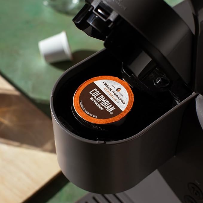 Fresh Roasted Coffee, Colombian, Medium Roast, 24 Pods for K Cup Brewers