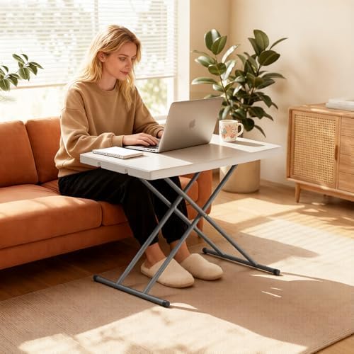 BestOffice | 30" Folding Table | White | Portable Plastic Table