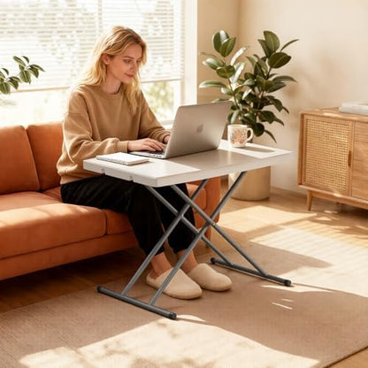 BestOffice | 30" Folding Table | White | Portable Plastic Table