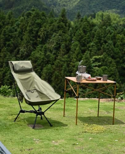 iClimb Lightweight Stable Alu. Folding Square Table Roll Up Top (Black, L)
