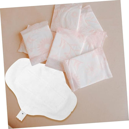 3pcs Reusable Organic Cotton Sanitary Towels Washable Menstrual Pads with Hidden Button for Women Comfortable Breathable Environmentally Friendly