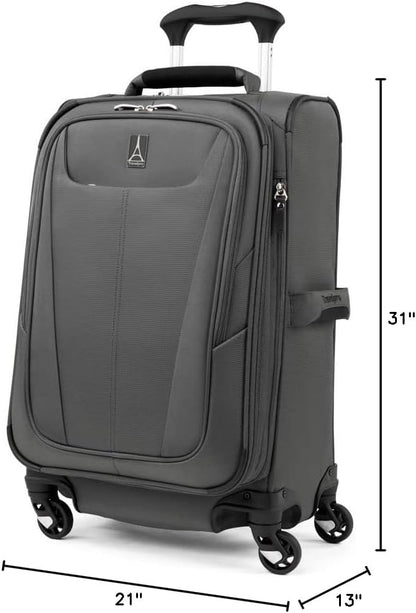 Travelpro Maxlite 5 Softside Expandable 2-Piece Luggage Set — Carry-On and Large Checked Luggage — Shadow Grey
