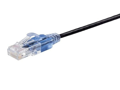 Monoprice Cat6A Ethernet Patch Cable - Snagless RJ45, 550Mhz, 10G, UTP, Pure Bare Copper Wire, 30AWG, 5-Pack, 7 Feet, Black - SlimRun Series