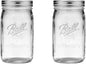 Ball Wide Mouth Glass Mason Jars with Lids and Bands, Used for Canning, Pickling, Juice, Jam, Jelly, Quart Size 32 Ounce (Pack of 2)