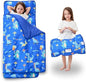 Lasoftan Toddler Nap Mat with Pillow and Blanket, Extra Large Rolled Napping Mats,Slumber Bags for Boys Girls,Kids Sleeping Bag for Daycare, Preschool Travel Camping