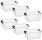 Superio 3.4 Quart Clear Plastic Storage Boxes with Lids, Stackable Organizer Containers, BPA-Free Storage Bins for Home, Office, School & Dorm, 6 Pack