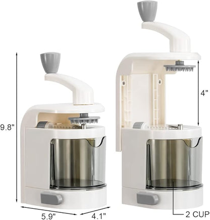 Vegetable Spiralizer 4-IN-1 Rotating Blade Veggie Spiralizer Zucchini Noodle Maker with Strong Suction Cup Spiral Vegetable Cutter Slicer - White