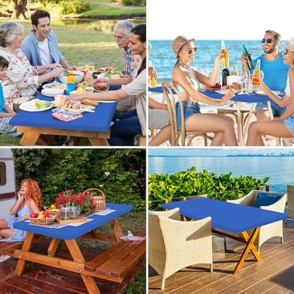 homing Rectangle Table Cloth Cover 4 Foot Blue Elastic Fitted Tablecloth