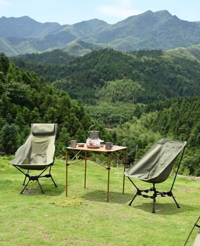 iClimb Lightweight Stable Alu. Folding Square Table Roll Up Top (Nature, L)