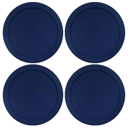 Wood Grip - Lids for Pyrex and Anchor Round Glass Containers - Lids for Pyrex Glass Containers - Replacement Lids (Blue, 2 Cups, 4 Pack)