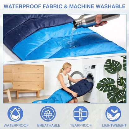 Sleeping Bags for Adults & Kids for Camping Hiking Trips Warm Cool Weather, Lightweight and Waterproof with Compression Bag, 3-4 Season Indoors Outdoors Activities