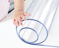 Wadrac 1.5mm Thick 17x54 Clear Table Cover Protector Study Desk Topper Pad Blotter Plastic Transparent Desk Mat for Desktop Writing Computer Desk Protector for Office and Home Easy Clean Waterproof