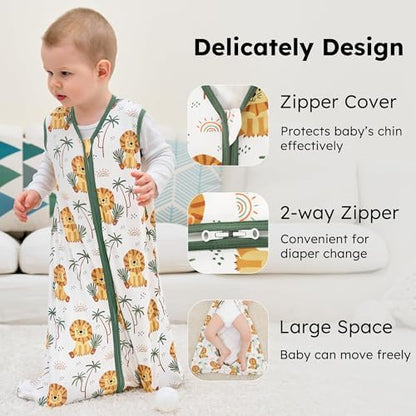 Baby Sleep Sack 12-18 Months 0.5 Tog Soft Sleeping Bag 100% Cotton