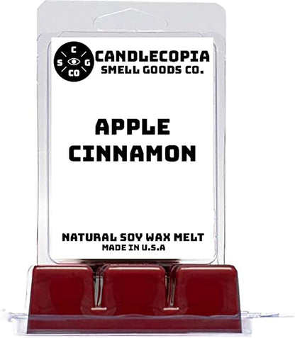 Apple Cinnamon Strongly Scented Hand Poured Vegan Wax Melts, 12 Scented Wax Cubes, 6.4 Ounces in 2 x 6-Packs
