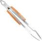 BBQ-AID Pro BBQ Tongs for Grill - 17" Professional Grade Barbecue Tongs for Cooking- Solid & Sturdy - Built with 304 Grade Stainless Steel and Acacia Wood - Heavy Duty Built to Last Kitchen essential.