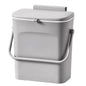 LALASTAR Kitchen Compost Bin for Countertop or Under Sink, Hanging Small Trash Can with Lid for RV/Office/Bedroom/Dorm, Mountable Indoor Compost Bucket, 9L/2.4 Gal, Grey